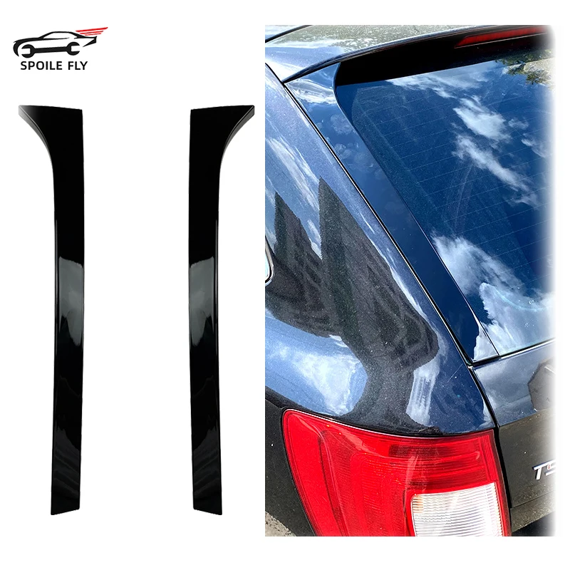 

2PCS 2008 To 2015 For Skoda Superb Estate B6 Car Rear Window Splitter Deflector Wing Side Spoiler Trim Cover Sticker By ABS