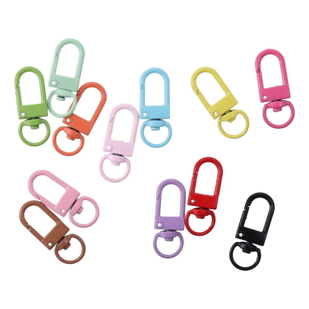 

Colorful Lobster Claw Clasps Jewelry Making Strap Mix Color Key Rings Metal Trigger Snap Hooks DIY accessories