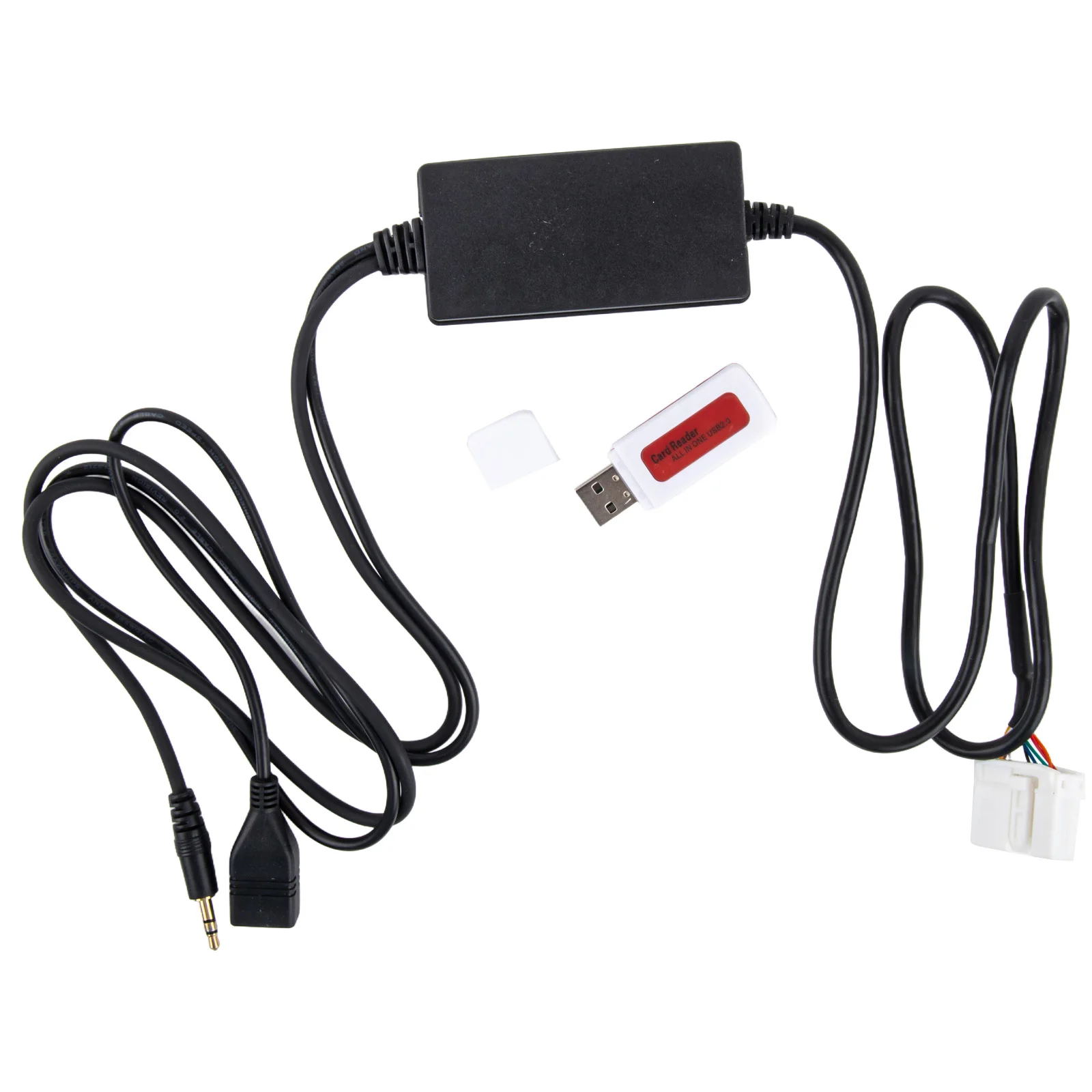 3X AUX Input 200MA As Photo Show Fit For Honda For Accord Interface Adapter MP3 CD USB Cable + Reader 12V DC  3X