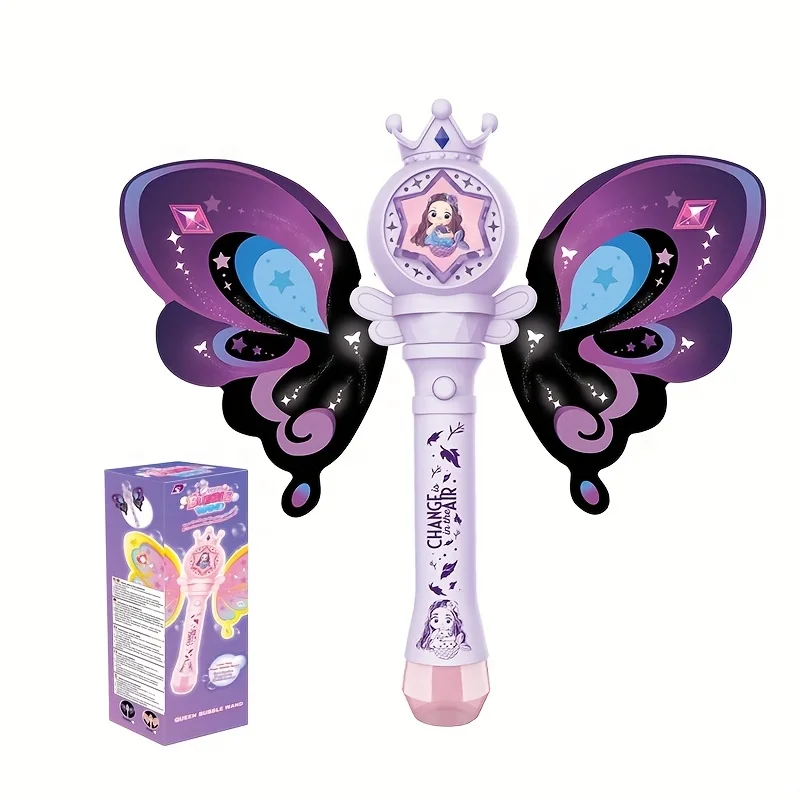 Giocattolo per macchina per bolle, con produzione automatica di bolle (liquido a bolle deve essere portato da solo), un regalo per ragazze. All'aperto