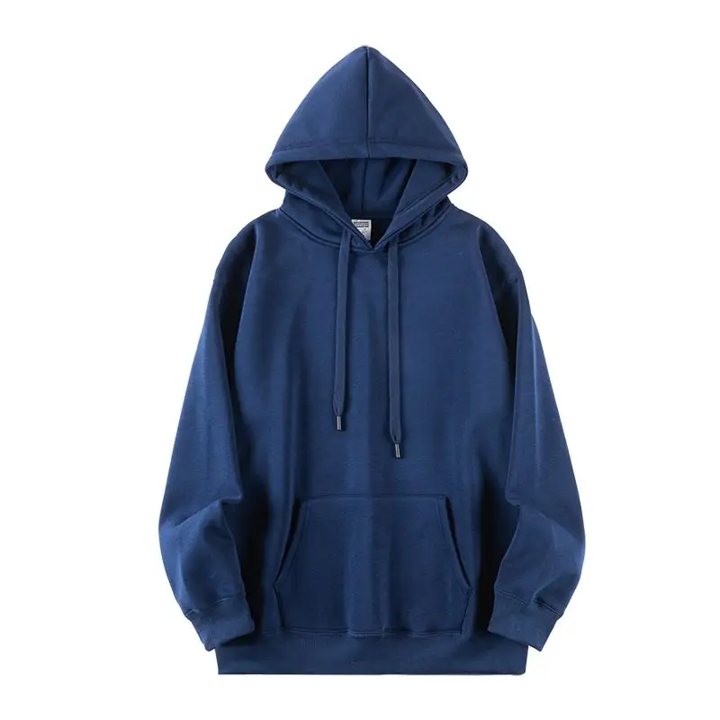 360g Pure Color Hooded Sweatshirt Men & Women Spring/Fall Winter Brushed Thick Lining Relaxed Fit Double Layer Hoodie Top
