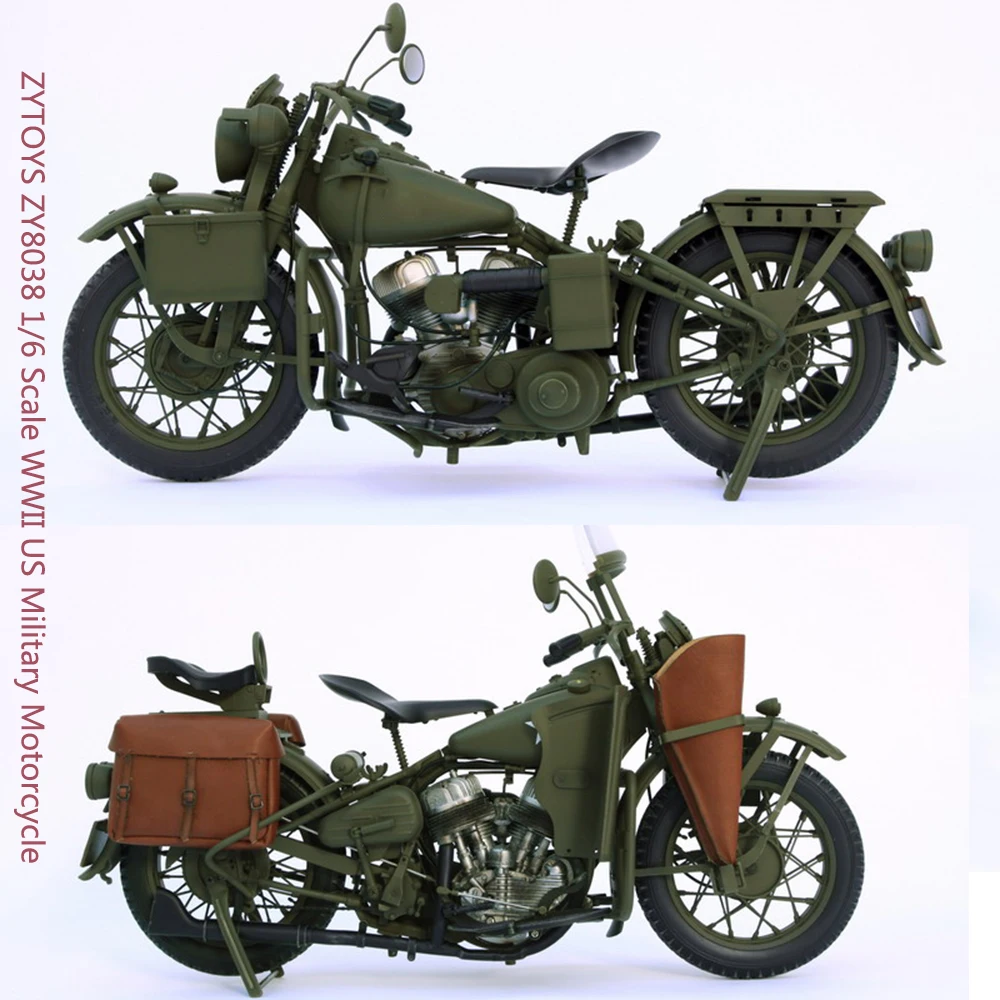 1/6 WWII US Military Motorcycle Retro Outdoor Combat Force Tools  T-800 War Scene Decorations For Diy 12\