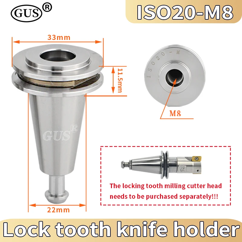 ISO25 ISO20 Stainless Steel Locking Toolholder M8 M10 M12 Convertible Precision Engraving Machine Spindle Milling Tool Holder