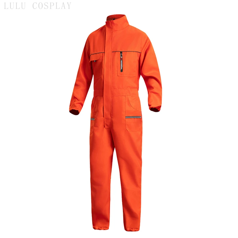 Unisex Mechanical Working Stands Up Collar Jumpsuits Warehouse Porter Working Coveralls Welding Suit Car Repair Workshop Uniform view 2