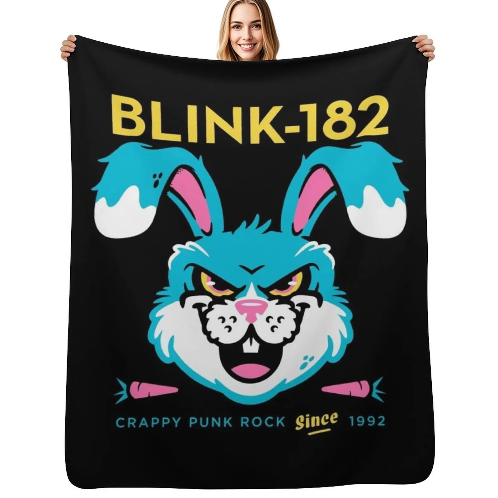 

Angry Bunny Throw Blanket decorative Furrys blankets and throws Sofas Blankets
