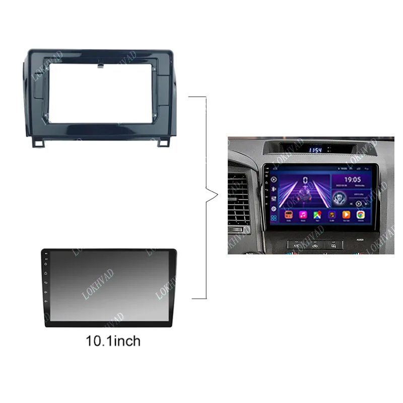 10.1 Inch Car Radio Fascia Frame 2DIN Install Panel Dashboard For Toyota Tundra XK50 2007 - 2013 Sequoia XK60 2008 - 2017