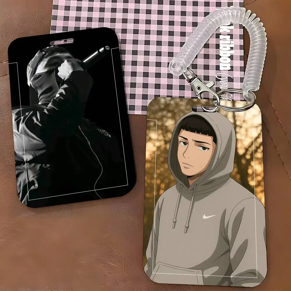 1pc Rapper B-BENY JR ID Card Sleeve School Card Access ID Card Bus Meal Card Protective Sleeve Easy Push