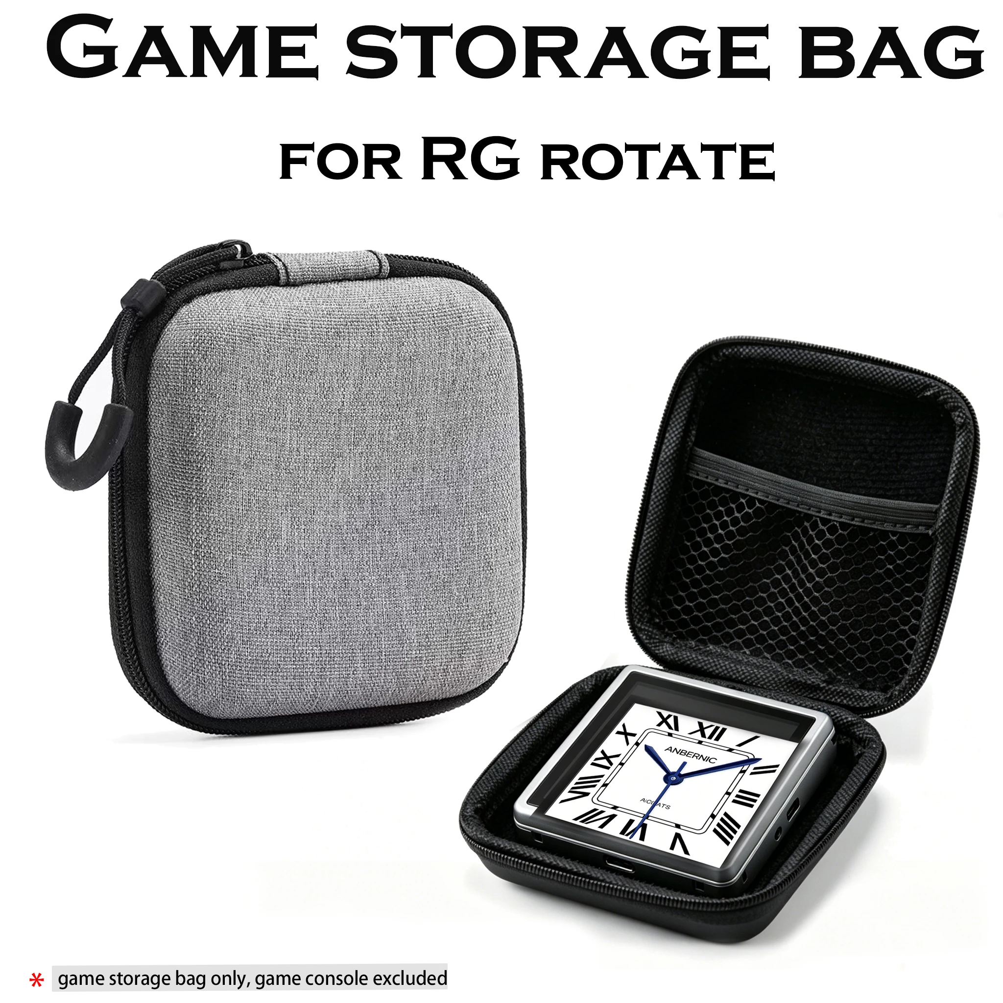 RG Rotate Game Storage Bag Tempered Glass Screen Protectors Portable Game Retro Protective Zipper Carry Bag Eva Hard Handbag