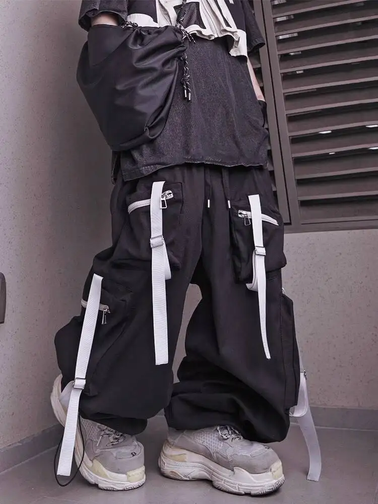 

Unisex Cargo Pants 2026 Spring Hip Hop High Street Wid Leg Jogger Pants Unisex Multi Pocket Cargo Casual Sports Trousers