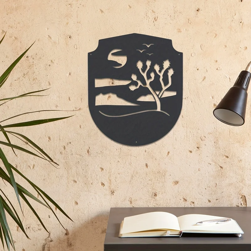 【Statue Wall Decoration】Joshua Tree Metal Wall Decoration || Black metal wall art decoration