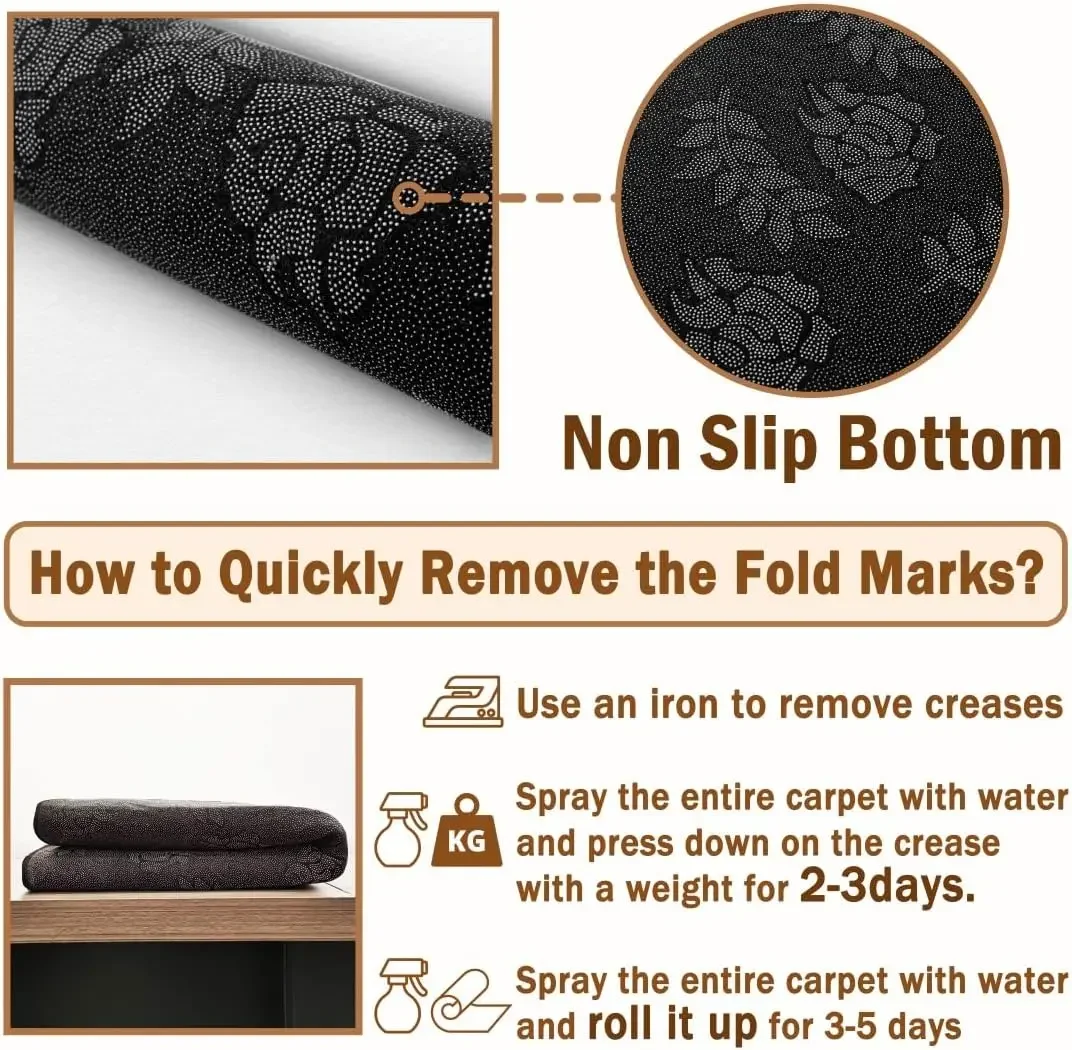 VIKAMA Round Office Carpet, European-Style Living Room Sofa, Coffee Table Rug, Study Chair Cushion, Bedroom Bedside Rug, Decor view 6
