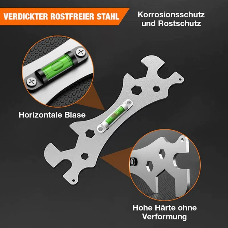 2 pezzi Kit di attrezzi per Scale per chiavi multifunzione da bagno strumento per chiavi speciali con installazione orizzontale del rubinetto della doccia