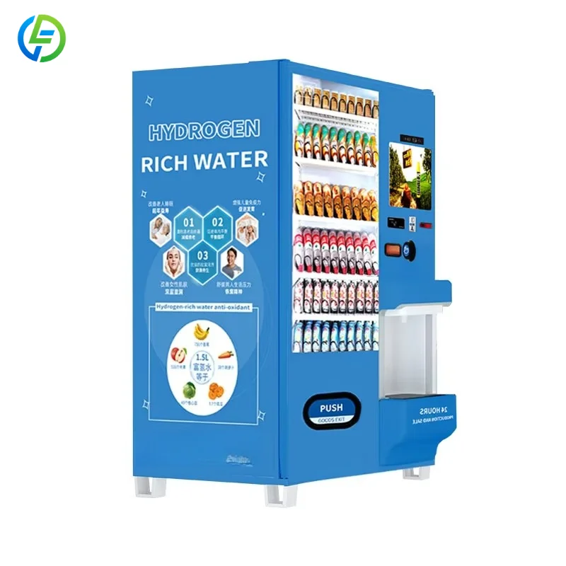 Factory Price Hydrogen Water Vending Machine Credit Coin Payment Beverage Snack Vending Machine with Board Controller Customized