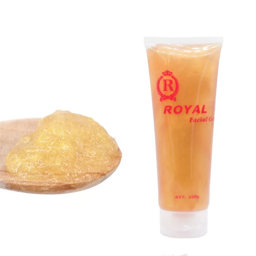 300g Golden Ultrasonic Gel for RF/Cavitation/IPL Facial Beauty Devices Hypoallergenic Moisturizing Gel for Salon & Home Use