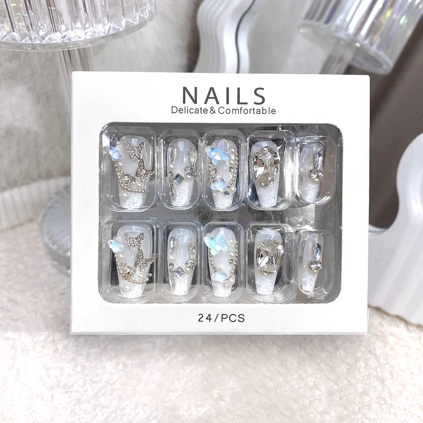 

MINISO 24PCS Nail Patch Anime Cute Nail Decoration Nail Accessories Fake Nails Fashion Girls Festival Gifts