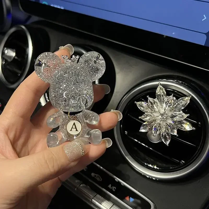 Car Aromatherapy Cartoon Bear Car Air Freshner Trend Clip Perfume Decoration Supplies Car Accessories Interior Creative Ornament