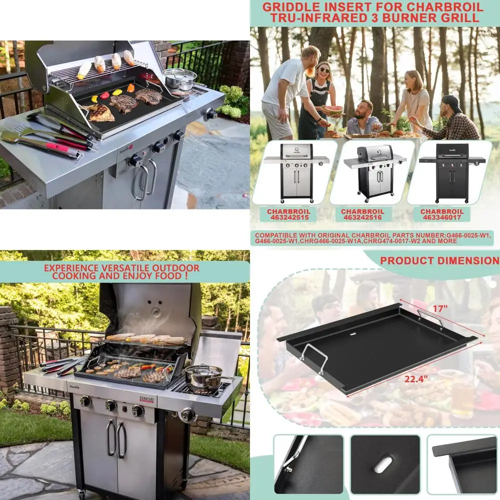 

Сковорода с плоской вершиной из углеродистой стали для коммерческого барбекю, совместимая с 3-мя конфорками, долговечная кухонная поверхность