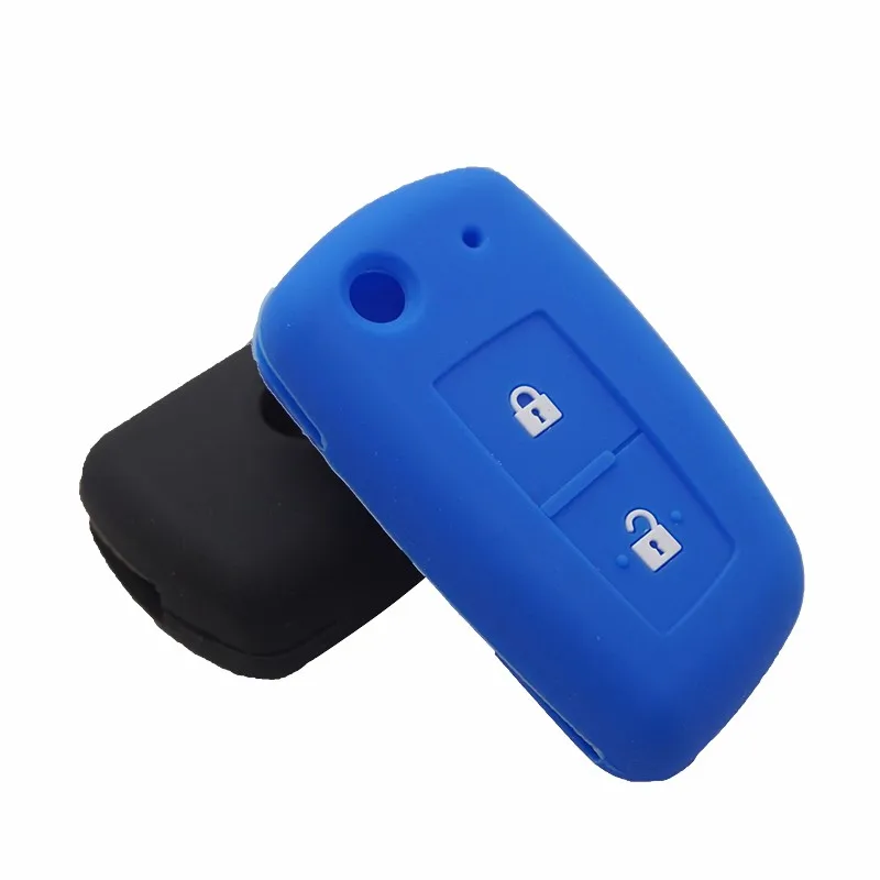 Xinyuexin Silicone Car Key Case Cover for NISSAN Qashqai 2016 X-trail Murano Maxima 2 Buttons Flip Remote Key Holder Bag Protect