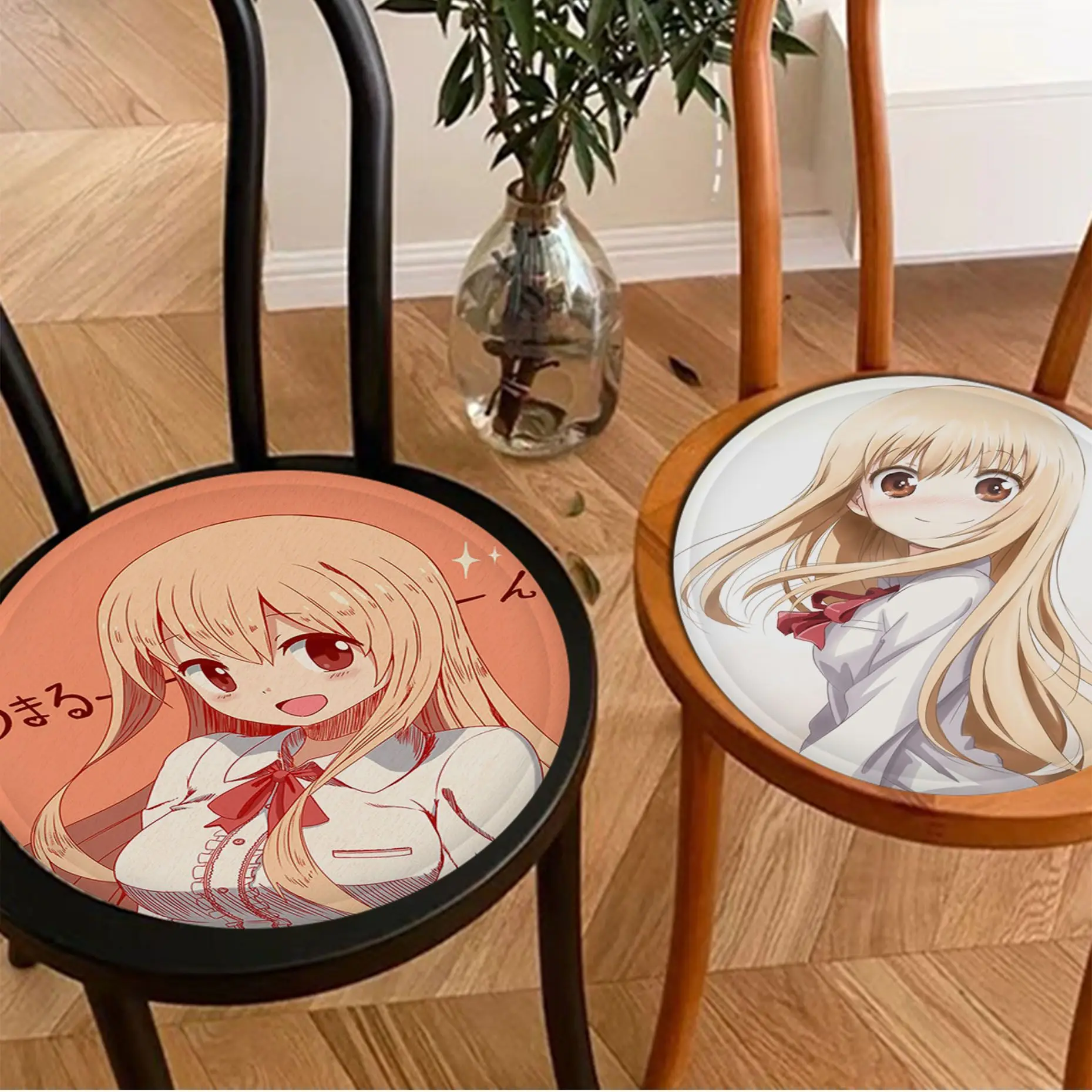 

Himouto Umaru-chan Round Seat Cushion Office Dining Stool Pad Sponge Sofa Mat Non-Slip Seat Mat