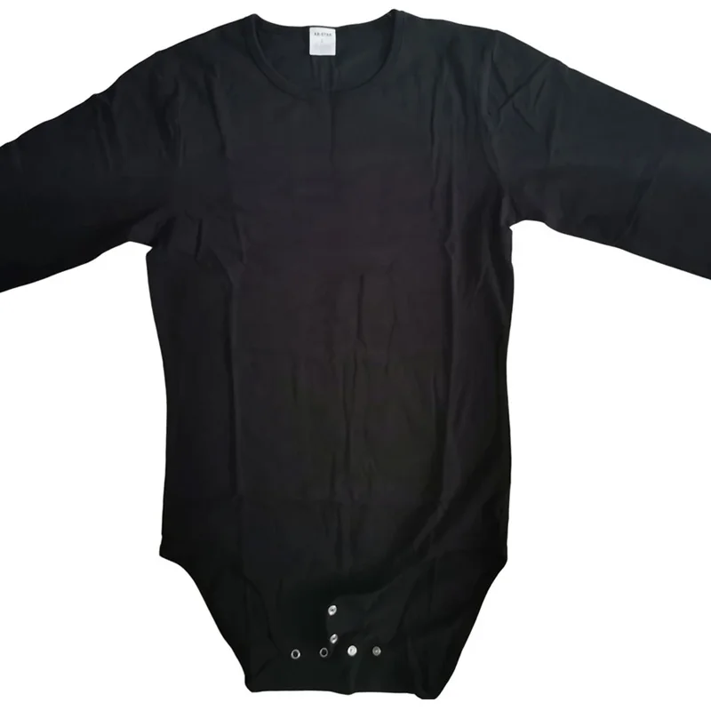ABDL черное боди для взрослых и малышей с застежками/боди с длинными рукавами для взрослых/комбинезон для взрослых/комбинезон для взрослых