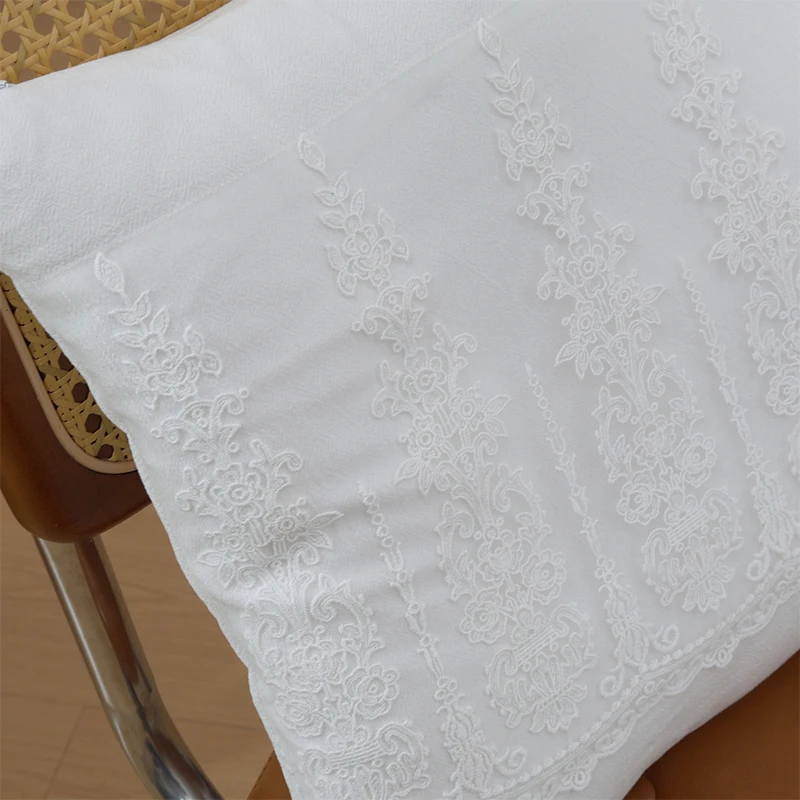 White Pillow Case European Ruffle Lace Pillowcase Luxury Pillowcases Princess Wedding Home Textile Sweet Pillow Cover view 5