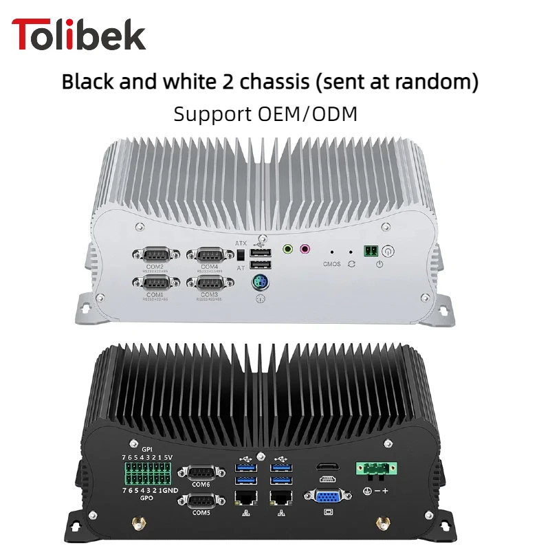 Industrial Mini PC 2*DDR4 Intel Core i7 10510U 8550U i5 10210U 4G Module HD GPIO 6 COM 4 RS485 Windows 10 Fanless Computer