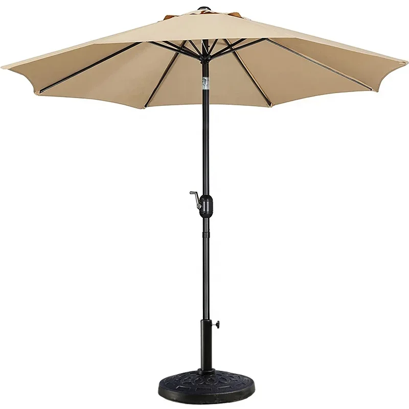 

Outdoor restaurant sunshade restaurant terrace parasol and base, convenient, practical and durable