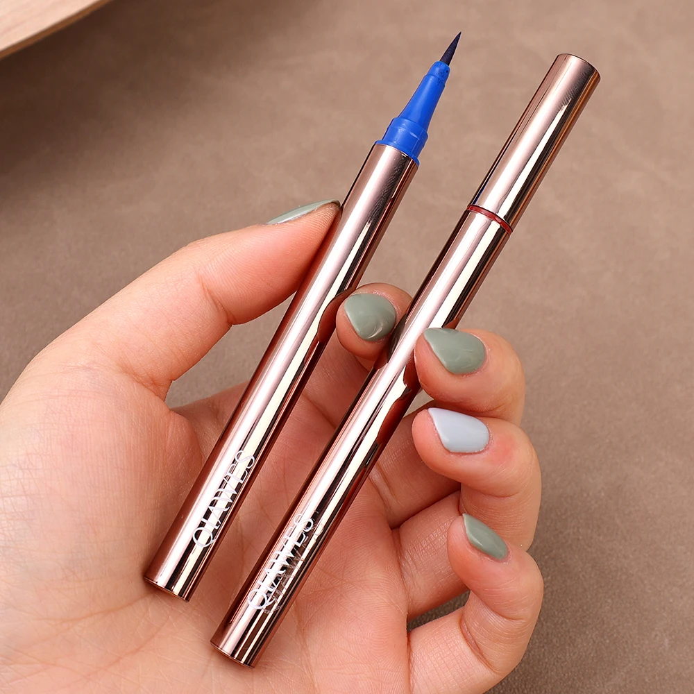 Matita per Eyeliner liquido impermeabile matita per occhi Anti-sudore ad asciugatura rapida bianco blu nero marrone penna per Eyeliner trucco Comestics