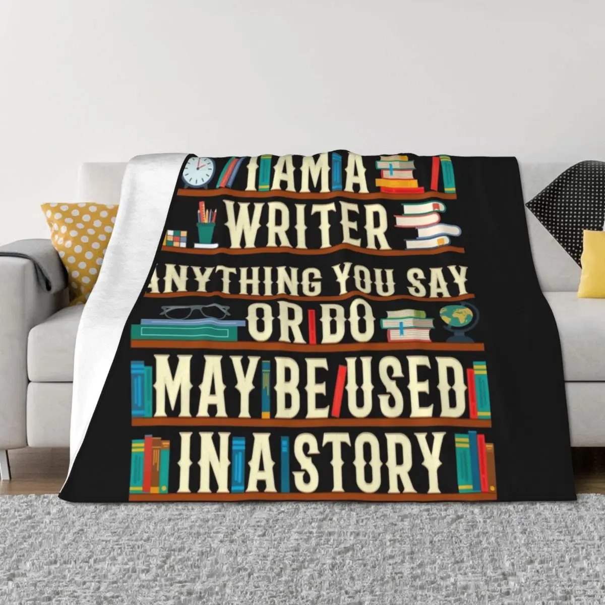 

I'm A Writer Throw Blanket christmas decoration Hairy For Decorative Sofa Nap Blankets