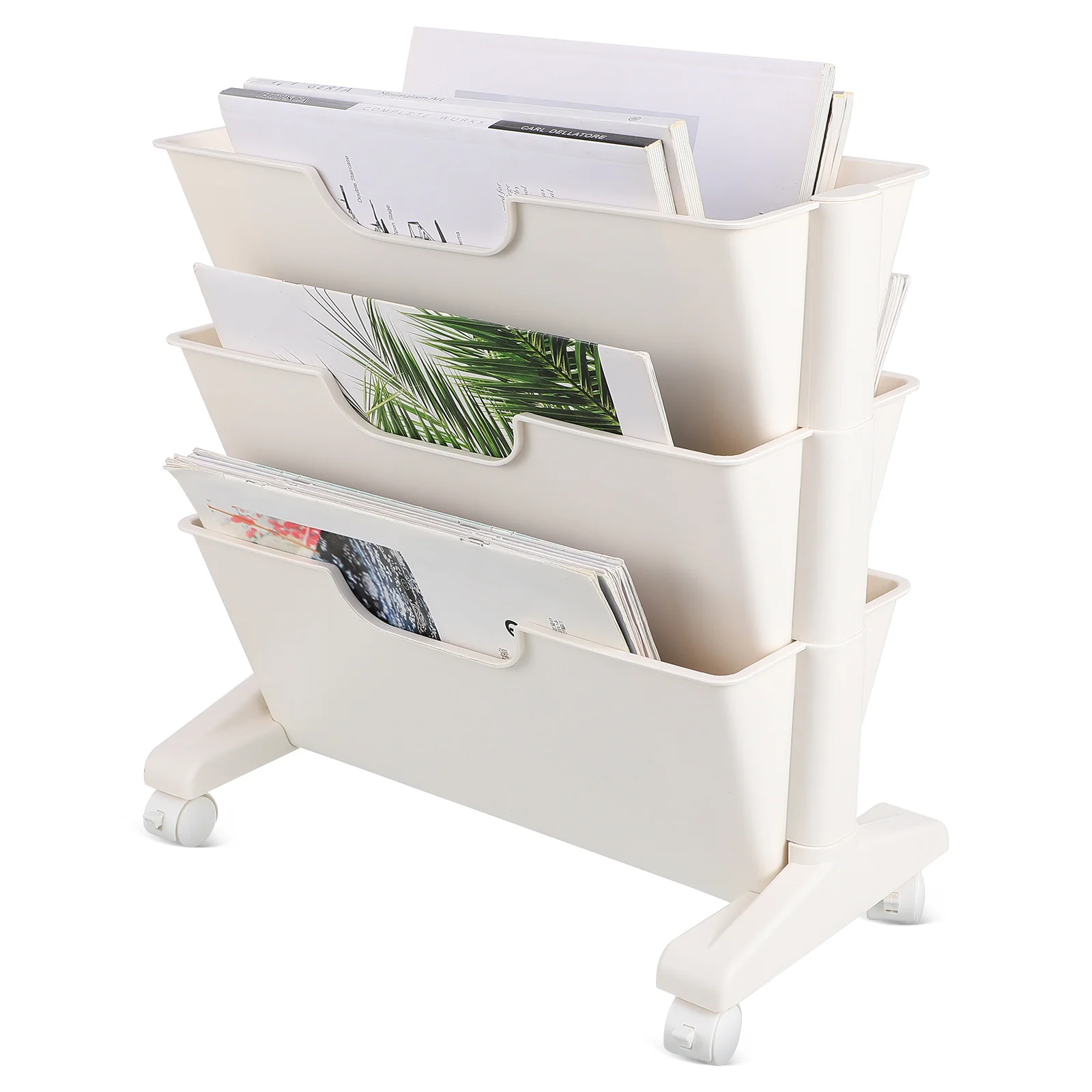 

Trolley Bookshelf Mobile Book Storage Cart Storage Cabinet File Magazine Holder For Living Room Office Classroom Organizer Rack