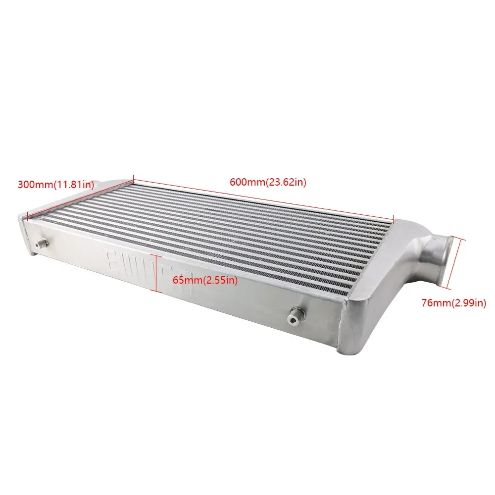 600x300x65mm Front Mount intercooler Universal Turbo Intercooler bar&plate OD=76mm