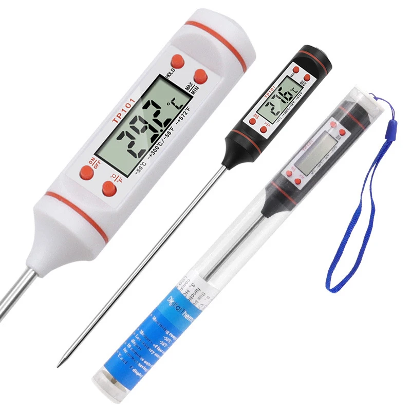 Digital Thermometer for Cooking, Bread Baking, Meat, Food, Water Temperature Measurement, Celsius Fahrenheit Backlit Display