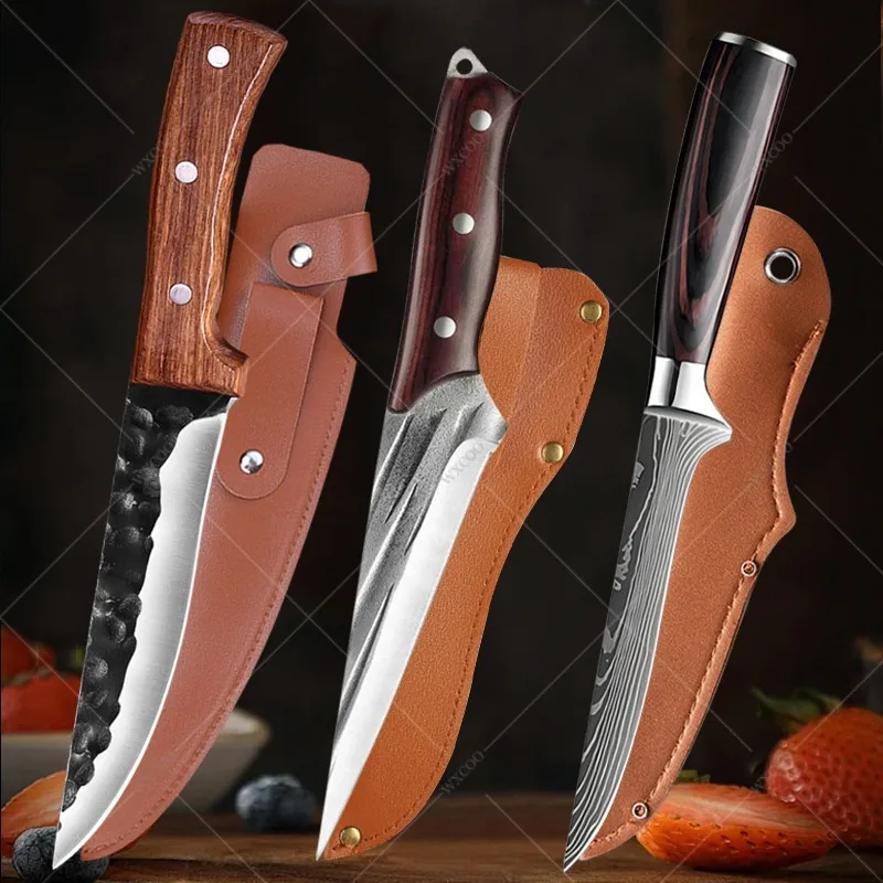 

Handmade Forged Boning Knife Butcher Slicing Knife Professional Kitchen Knives Meat Cleaver Stainless Steel Vegetable Slice