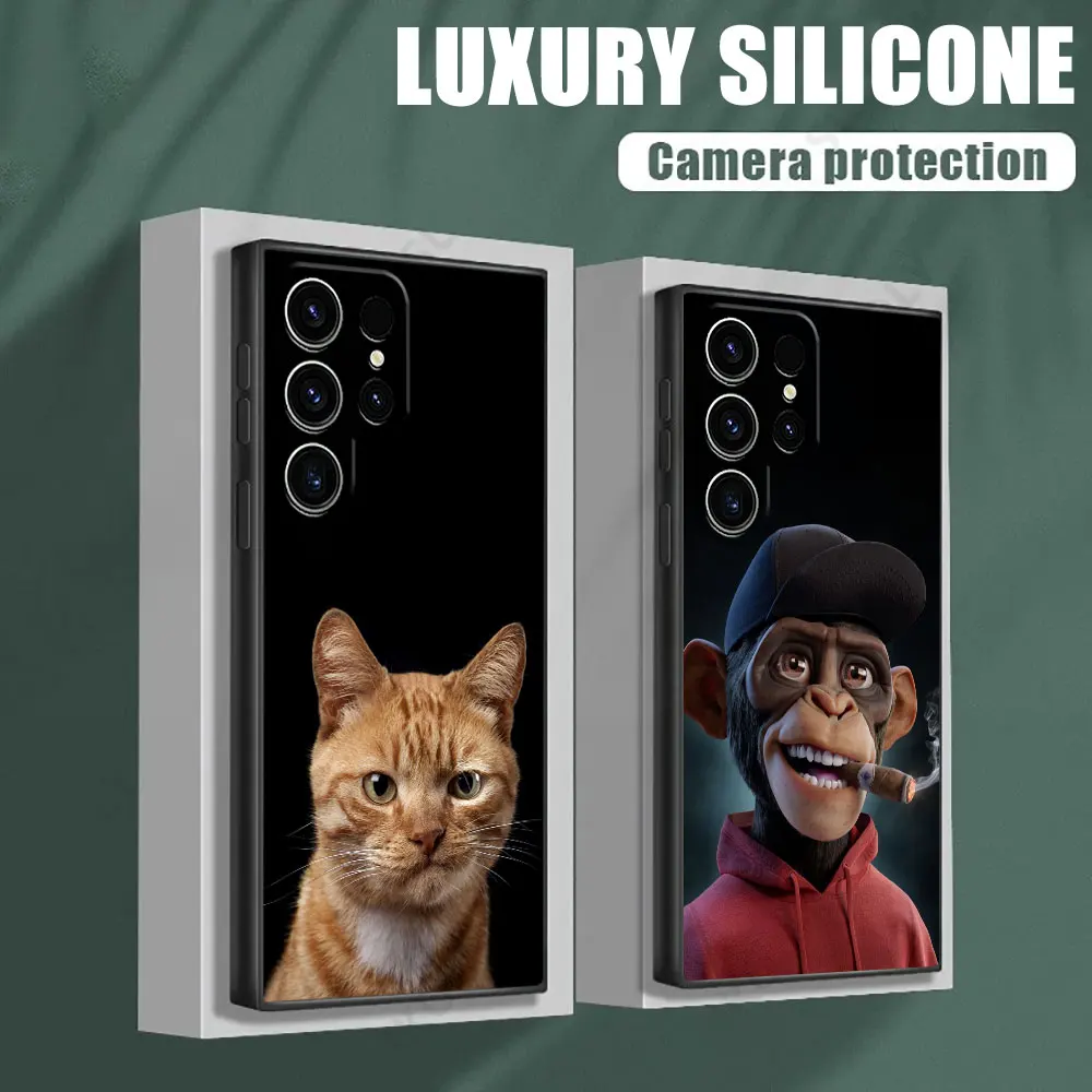 Cat Monkey Mother Cow Horse Tiger Case for Samsung Galaxy S26 S25 Ultra S24 S23 S22 Plus S21 5G S20 S21 FE S26 Ultra S25 Funda