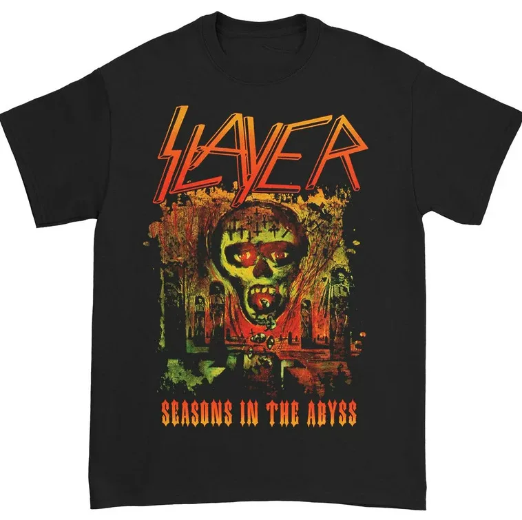 Vintage Slayer Seasons In The Abyss Cotton Black S 5Xl T Shirt Mm1476