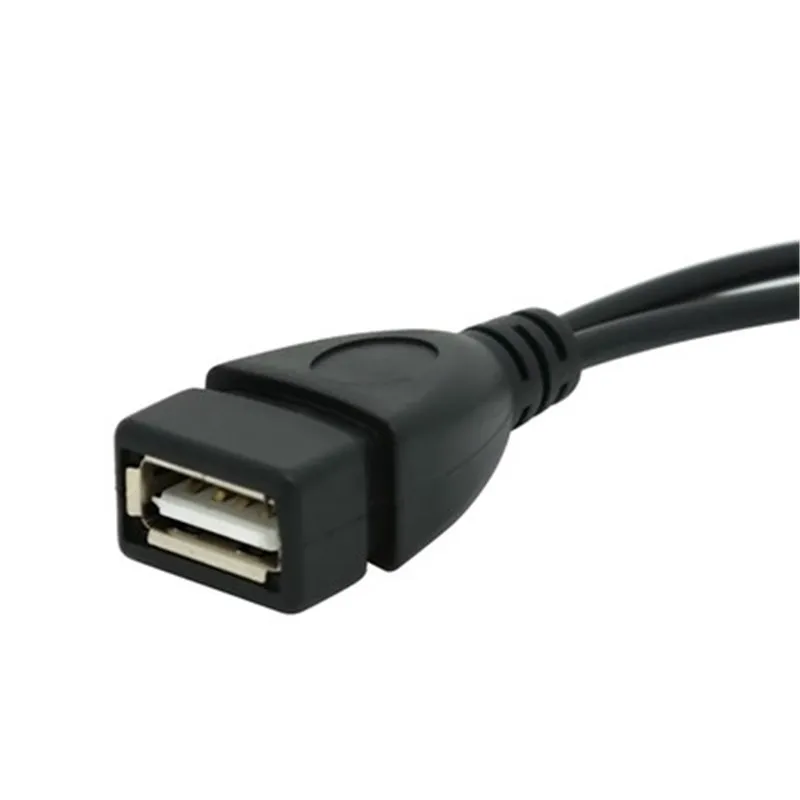 2 In 1 OTG Micro USB Host Power Y Splitter USB Adapter to Micro 5 Pin Male Female Cable for phone