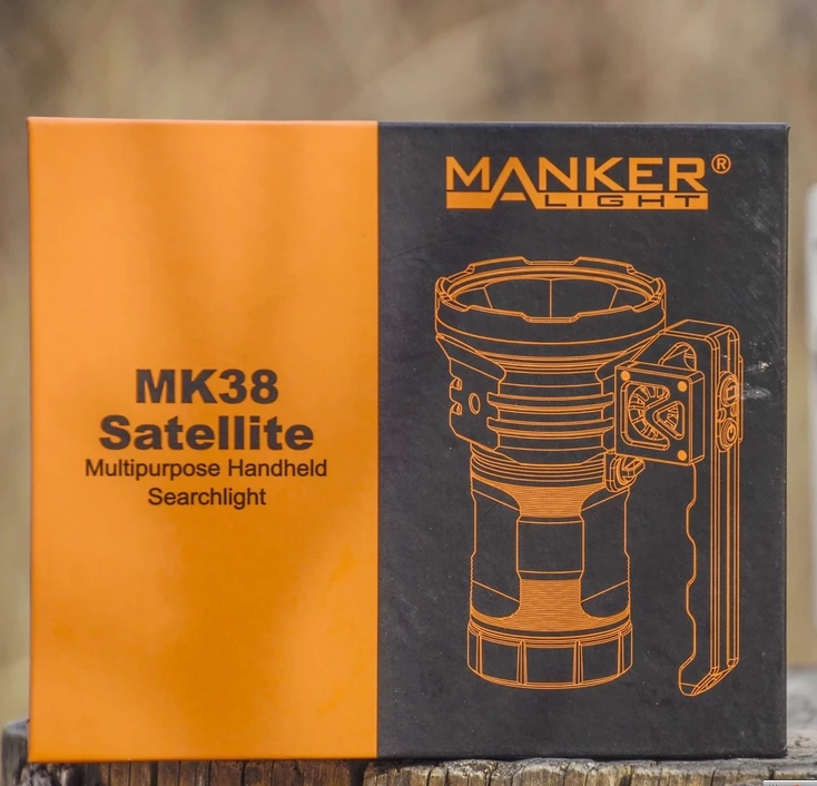 Manker MK38 45000 Lumens 800 Meters USB Type-C Rechargeable Searchlight Camping Flashlight 8x LED Grey Torch