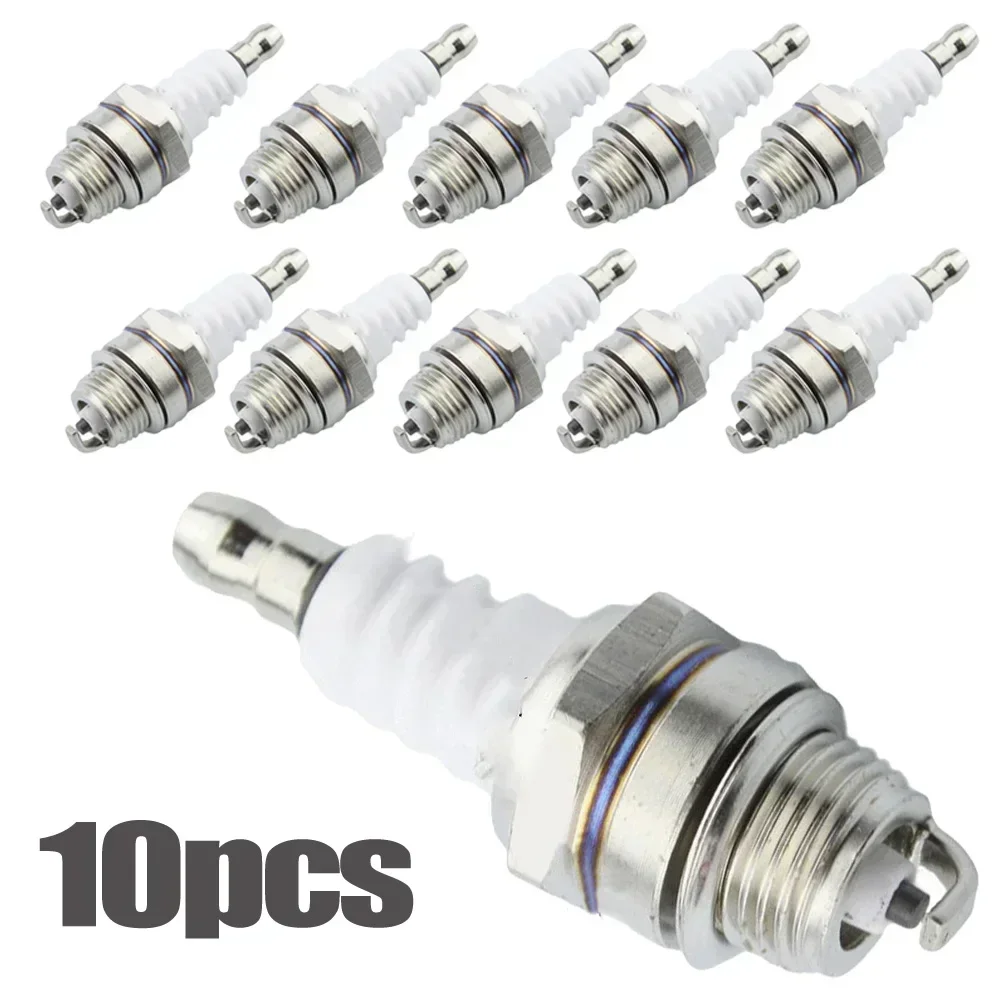 10Pcs Plug L7T For  Hedge Trimmer Lawnmover Blower Chainsaw  Power Tool Accessories Pocket Bikes ATV Lawnmover Trimmer