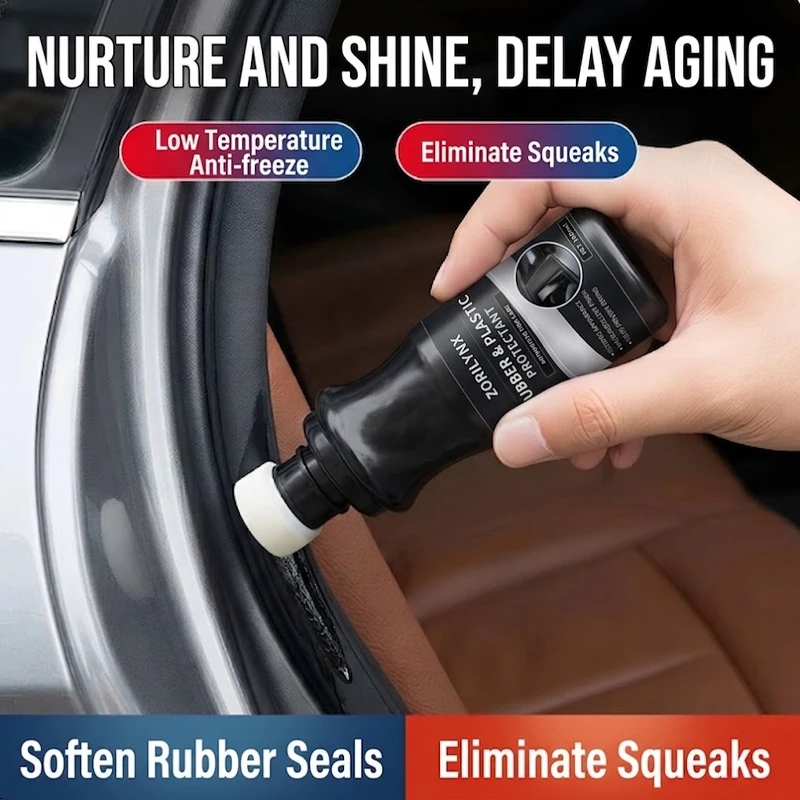 Professional Rubber Seal Protectant Car Window Weatherstrip Care Liquid Restores Appearance Prevent Drying Aging 100ml  ZORILYNX