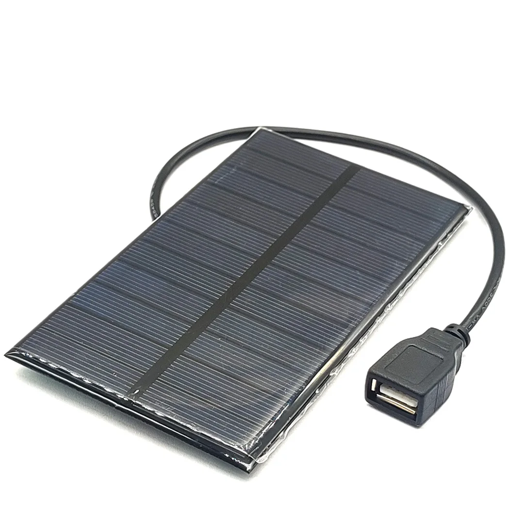 5.5 فولت 300 مللي أمبير لوحة طاقة شمسية 1.65 واط خارجي لتقوم بها بنفسك لوحة شحن بالطاقة الشمسية منفذ USB