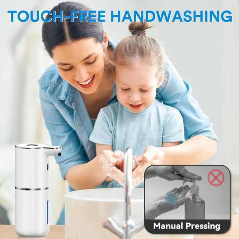 Wall Mounted Automatic Soap Dispenser Digital Display 380ml Rechargeable Touchless Hand Soap Dispenser For Bathroom Kitchen