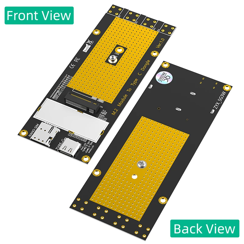 Tipo C Cartão Adaptador, Riser Nano Slot, USB 3.0 Suporte de Cabo, M.2 NGFF B Key, 3G, 4G, Módulo 5G, RM500Q, RM500U, GM800, SIM8200