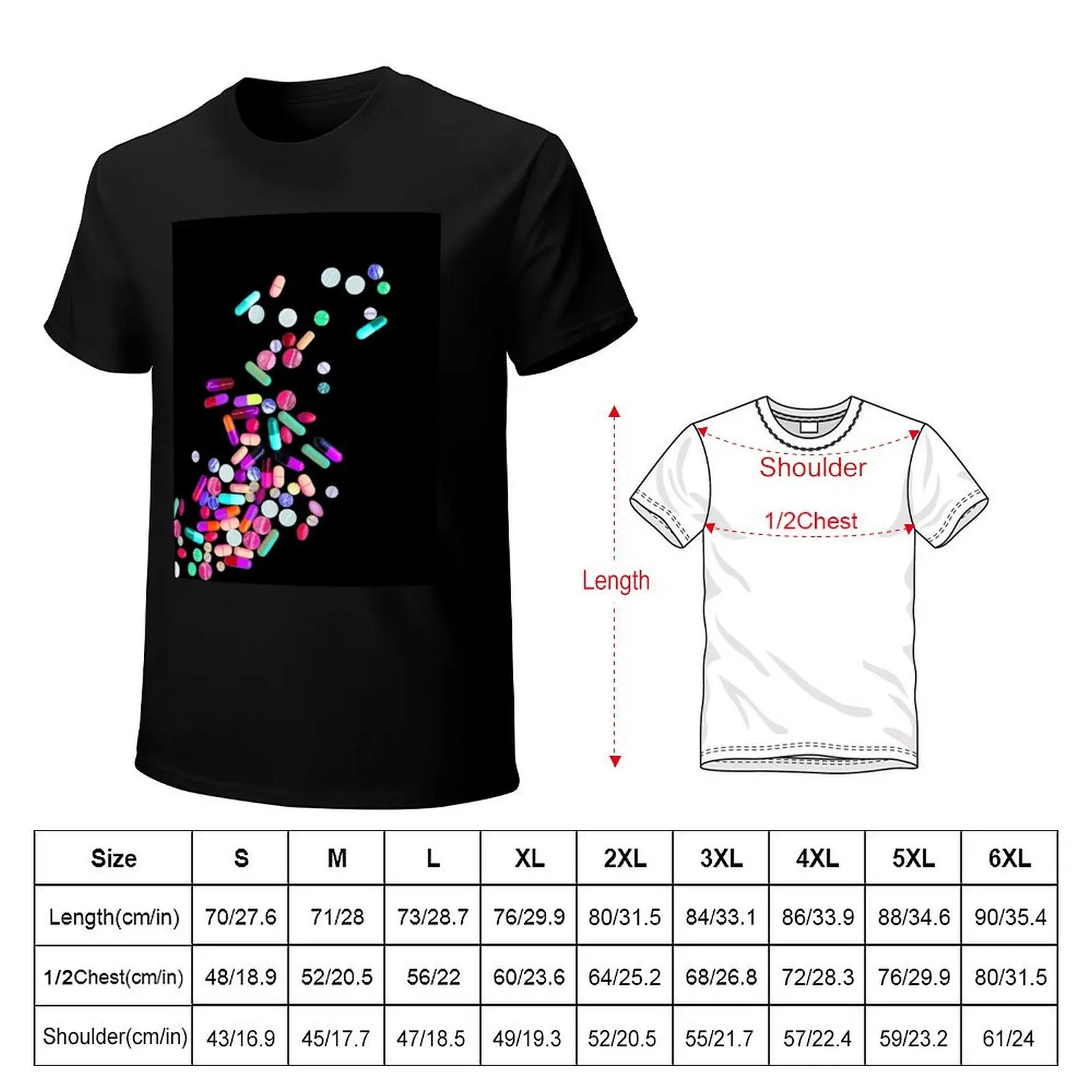 Happy Pills, Pill, Medicine, Rainbow Pills, Chill Pill, Meds, Colorful, Funny Pills, Pill Case T-Shirt