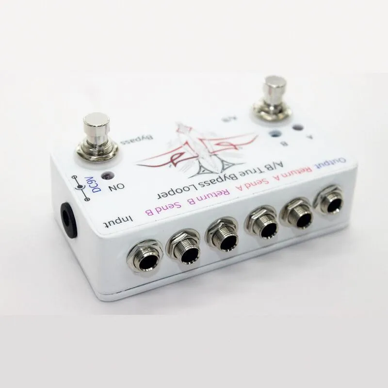 vDIY Handmade Effect Device AB Box Electric Guitar Circuit Selection Pedal L-o-o-p Single Piece Effect Device