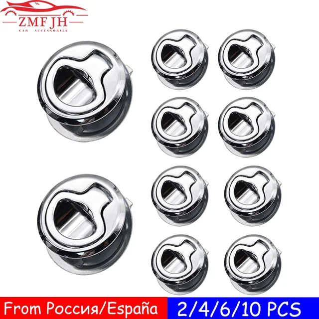 2/4/6/10PCS Blokada włazu morskiego Mały rozmiar Łódź Flush Pull Hatch Slam Latch For RV Yacht Camper Deck Zinc Alloy Custom