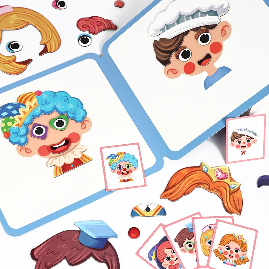 Magnetic Dress-Up Puzzle Toy, Princess Pretend Play Fun and Creative Game, English Alphabet and Number Learning, Children's Educational Learning Cartoon Whiteboard Stickers Refrigerator Magnets, with Portable Storage Bag, Suitable for Boys and Girls as Christmas and Thanksgiving Gifts