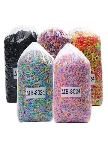 1000Pcs Colorful Disposable Hair Bands Girls Elastic Rubber Band Kids Ponytail Holder Headband Children Hair Accessories