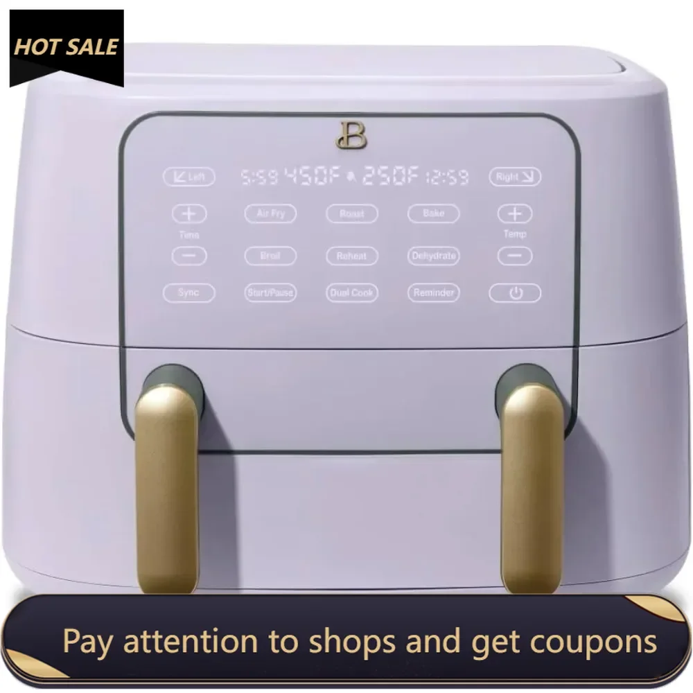 Beautiful By Drew Barrymore 9 QT TriZone Air Fryer (Lavender)