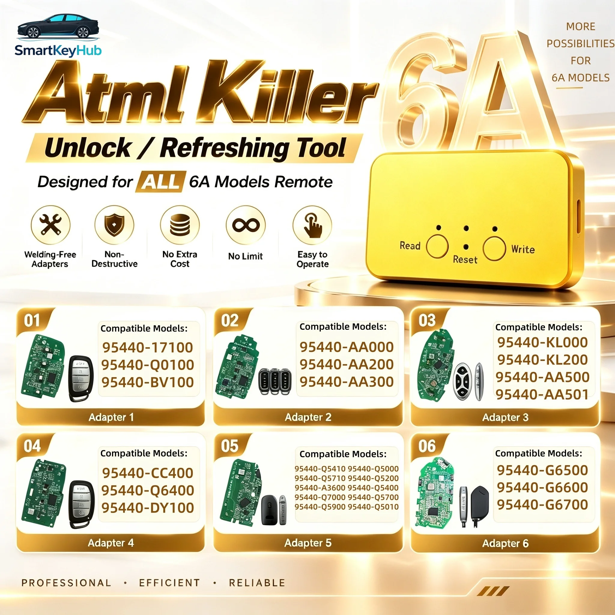 Suitable for Hyundai Kia Seltos6A Remote Unlocking or Refreshing Atml Killer Devices and 6 Types of Welding Adapters