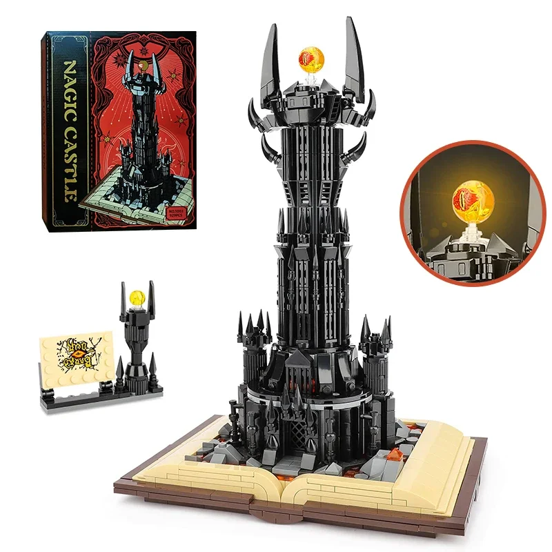 

Creative 929PCS The Black Dark Tower Magic Books MOC Model Building Blocks Assembly Bricks Educational DIY Toy for Children Gift